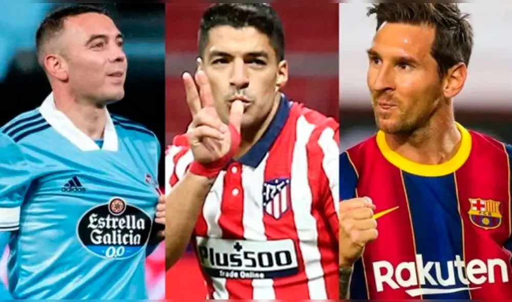 Lionel Messi, Suárez e Iago Aspas lideran la tabla de goleo. Foto: captura/Instagram