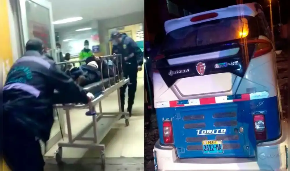 Los agentes evacuaron al herido hasta el hospital. Foto: Serenazgo de Juliaca.