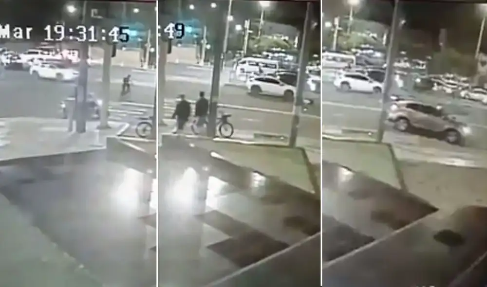 Ciclista es atropellado en San Borja. Foto: capturas de Twitter/Gustavo Mariñas Ciclista es atropellado en San Borja. Foto: capturas de Twitter/Gustavo Mariñas