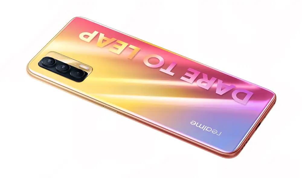 Diseño trasero del nuevo Realme V15. Foto: Realme