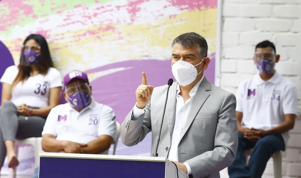 Guzmán es candidato a la Presidencia por el Partido Morado para las elecciones del 11 de abril. Foto: Felix Contreras/La República