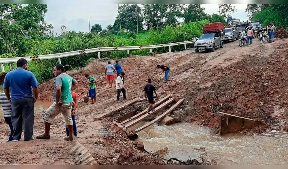 Lluvias están ocasionando desastres en región San Martín. Foto: Gobierno Regional de San Martín.