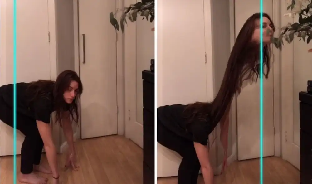 Así terminó viéndose la chica con su divertida parodia. Foto: captura de TikTok