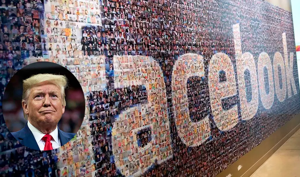 La cuenta de Trump en Facebook fue bloqueada después de los violentos acontecimientos de este miércoles, cuando sus seguidores asaltaron el Capitolio. Foto: Composición / NYT / Bloomberg