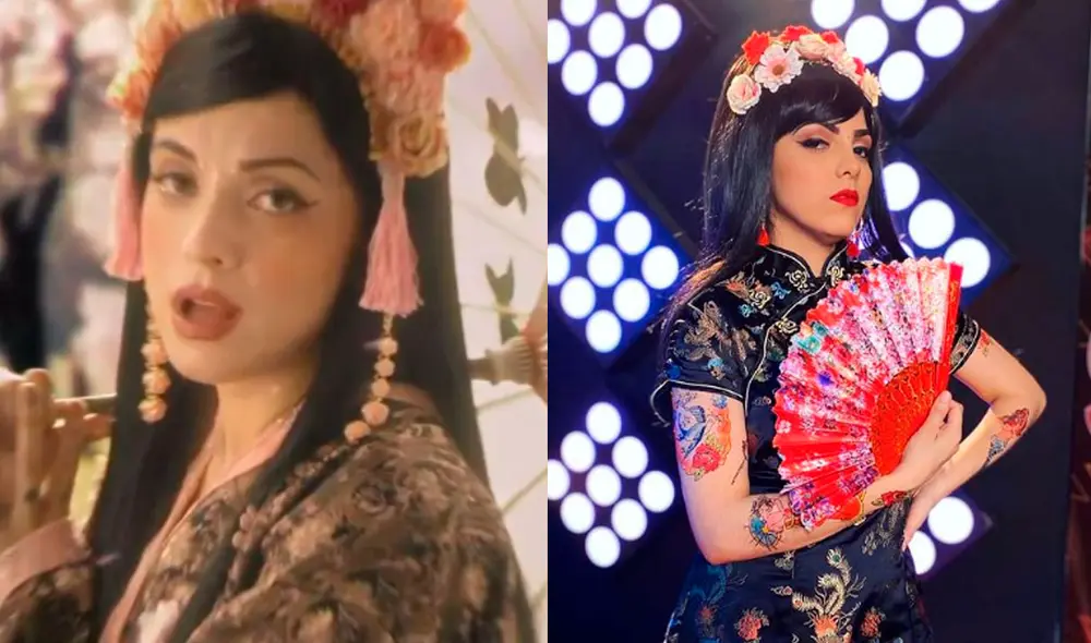 Oriana Montero devolvió el saludo a la cantautora Mon Laferte, a quien imita en el programa Yo soy. Foto: composición LR