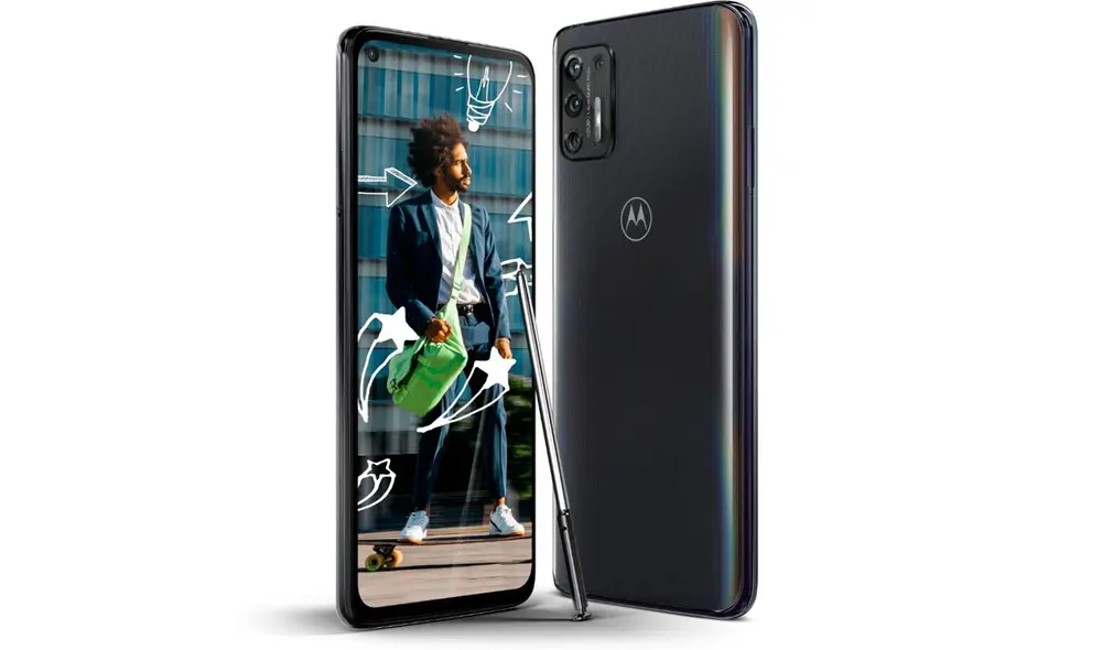 La característica más llamativa del Moto G Stylus 2021 es el soporte para un lápiz óptico. Foto: Motorola La característica más llamativa del Moto G Stylus 2021 es el soporte para un lápiz óptico. Foto: Motorola