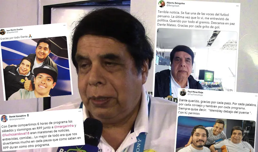 Varios colegas le dedicaron emotivos mensajes a Dante Mateo. Foto: composición