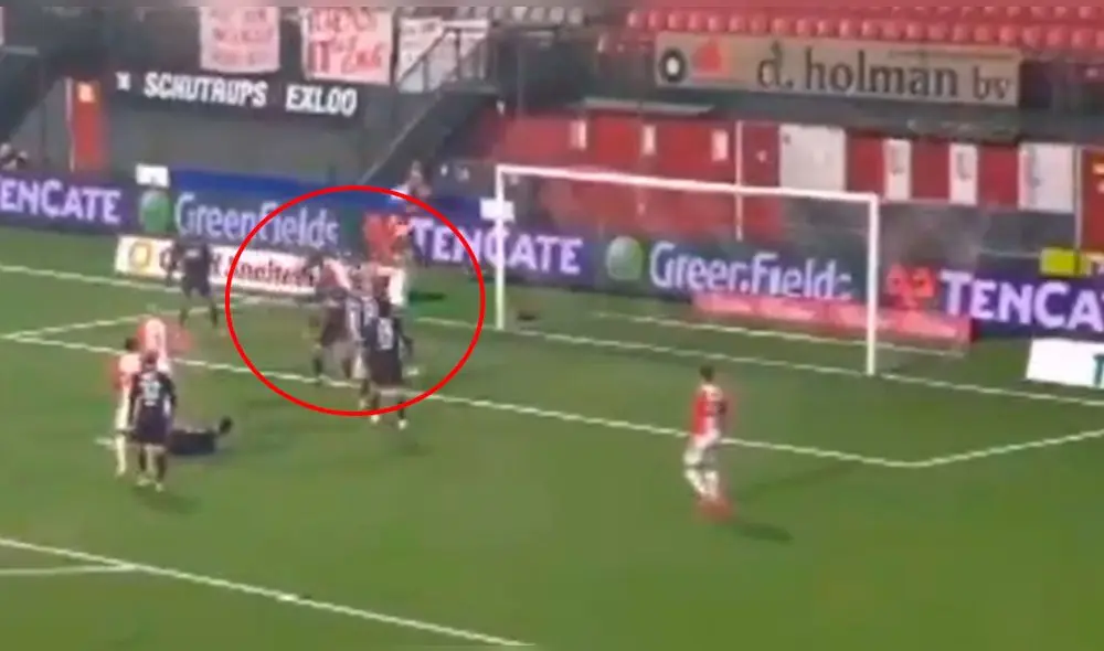 Miguel Araujo anotó su cuarto gol en la Eredivise. Foto: captura/Twitter