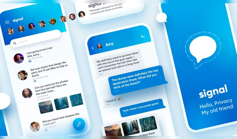 Signal se puede usar en teléfonos Android, iPhone y también tiene una versión web. Conoce sobre esta alternativa a WhatsApp. Foto: GizLogic