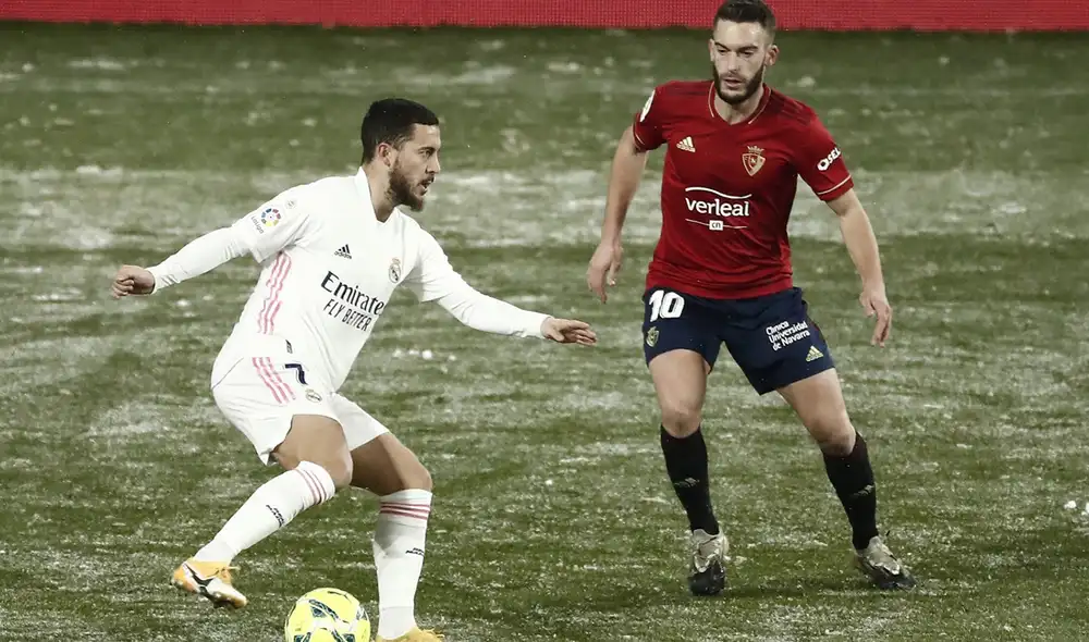 Real Madrid y Osasuna juegan en Pamplona. Foto: EFE