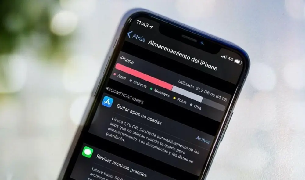 Optimiza el espacio que el sistema ocupa dentro de tu teléfono. Foto: La Manzana Mordida.