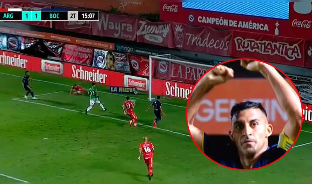 Ramón Ábila anotó el segundo tanto del Xeneize. Foto: captura/ESPN