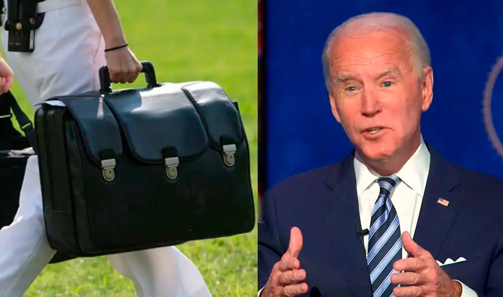 El presidente de Estados Unidos está acompañado, en todo momento, de un ayudante militar que transporta esta maleta, conocida como balón nuclear, que puede usarse para un ataque. Foto: composición LR El presidente de Estados Unidos está acompañado, en todo momento, de un ayudante militar que transporta esta maleta, conocida como balón nuclear, que puede usarse para un ataque. Foto: composición LR