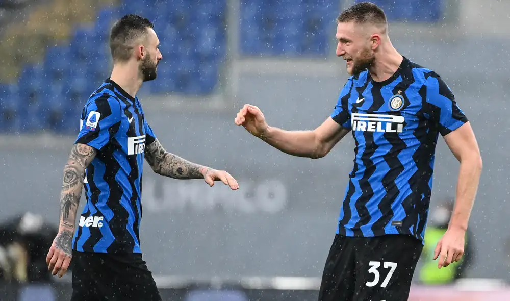Skriniar marcó el primero para el Inter. Foto: AFP