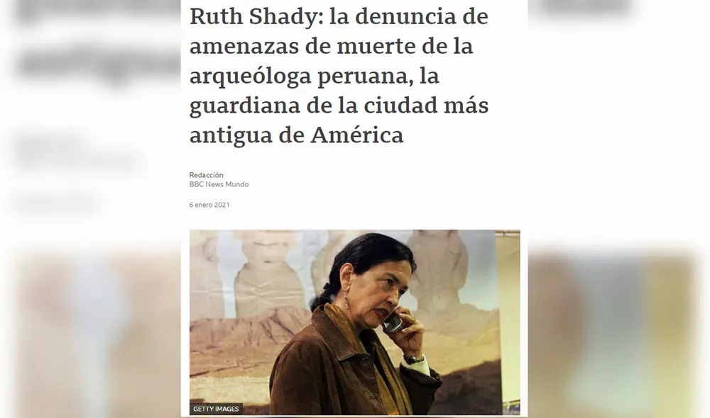 Ruth Shady asegura que el problema en torno a las tierras de los valles de Supe y Huaura se originaron a raíz de la reforma agraria impulsada en los años 70. Foto: captura BBC Ruth Shady asegura que el problema en torno a las tierras de los valles de Supe y Huaura se originaron a raíz de la reforma agraria impulsada en los años 70. Foto: captura BBC