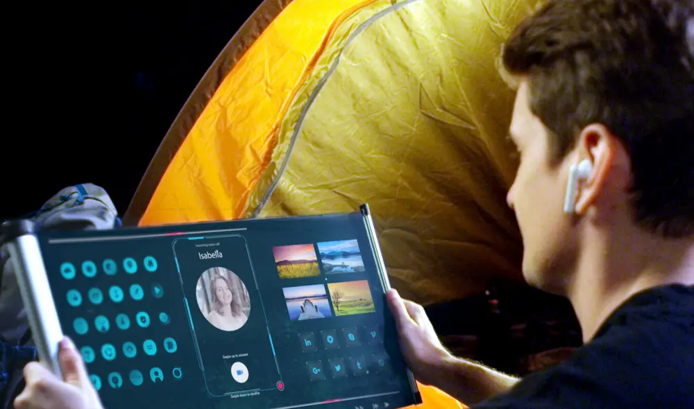 La pantalla desarrollada por TCL tiene 0.18 milímetros de grosor. Foto: Xataka La pantalla desarrollada por TCL tiene 0.18 milímetros de grosor. Foto: Xataka