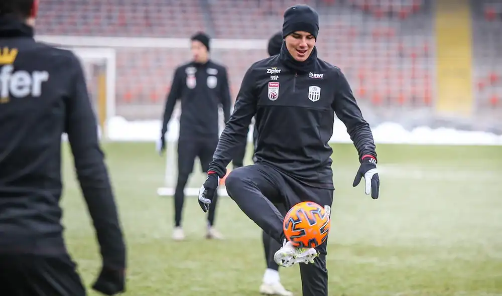 Matías Succar fue jugador de Deportivo Municipal en la temporada anterior. Foto: @LASK_Official Matías Succar fue jugador de Deportivo Municipal en la temporada anterior. Foto: @LASK_Official