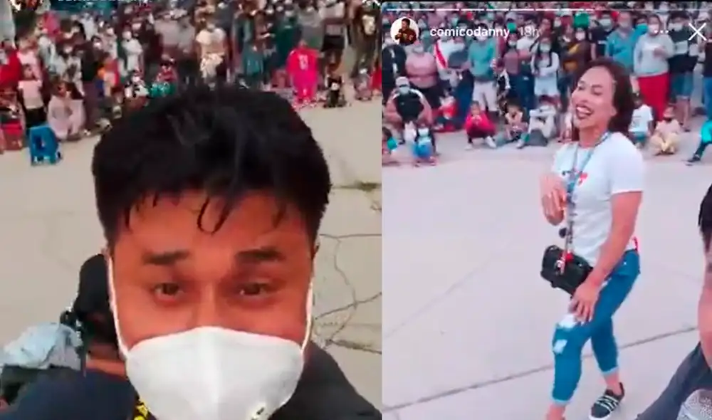 Durante el show de los cómicos, el público no respetó el distanciamiento social. Foto: composición / Danny Rosales / Instagram