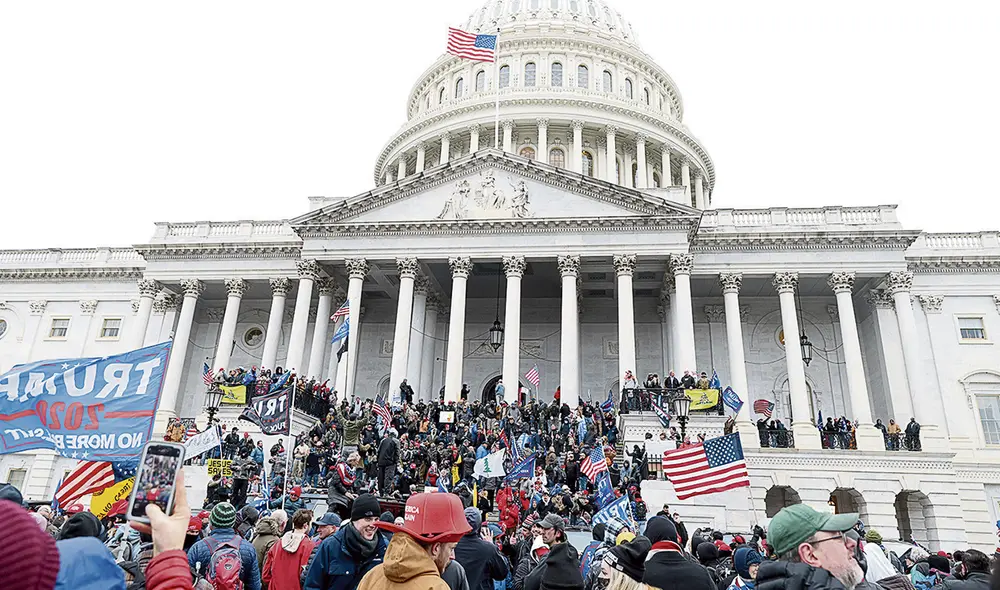 Desmanes. Violencia de seguidores de D. Trump ha concitado la atención mundial. Foto: AFP