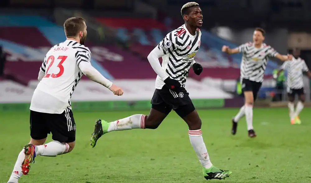 Paul Pogba celebra su gol contra Burnley. Foto: Premier League. Foto: EFE