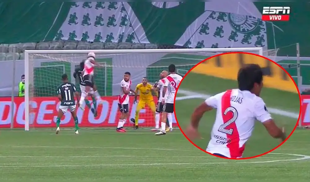 Rojas anotó el primer tanto desde el córner. Foto: captura/ESPN Rojas anotó el primer tanto desde el córner. Foto: captura/ESPN