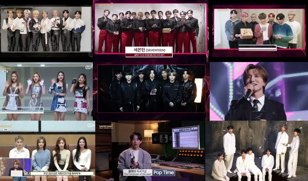 BTS fue el artista más premiado de los GAON 2020. Foto: composición LR / Gaon Chart