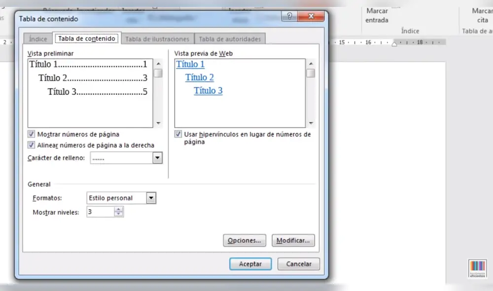 El índice automático te permitirá organizar todos los apartados de tu texto trabajado en Word. Foto: captura/youtube. El índice automático te permitirá organizar todos los apartados de tu texto trabajado en Word. Foto: captura/youtube.