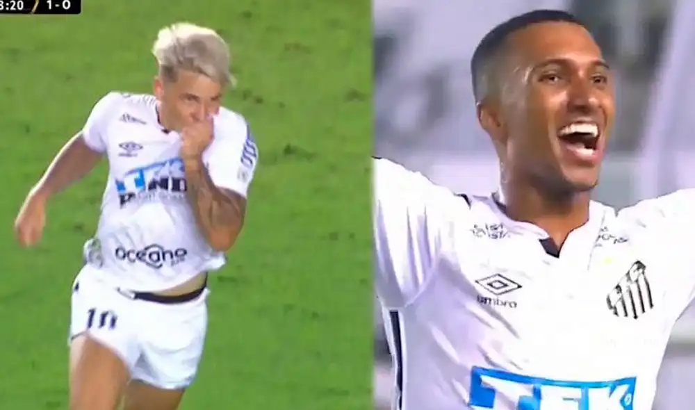 Santos anotó los dos goles en un lapso de tres minutos. Foto: captura/ESPN Santos anotó los dos goles en un lapso de tres minutos. Foto: captura/ESPN