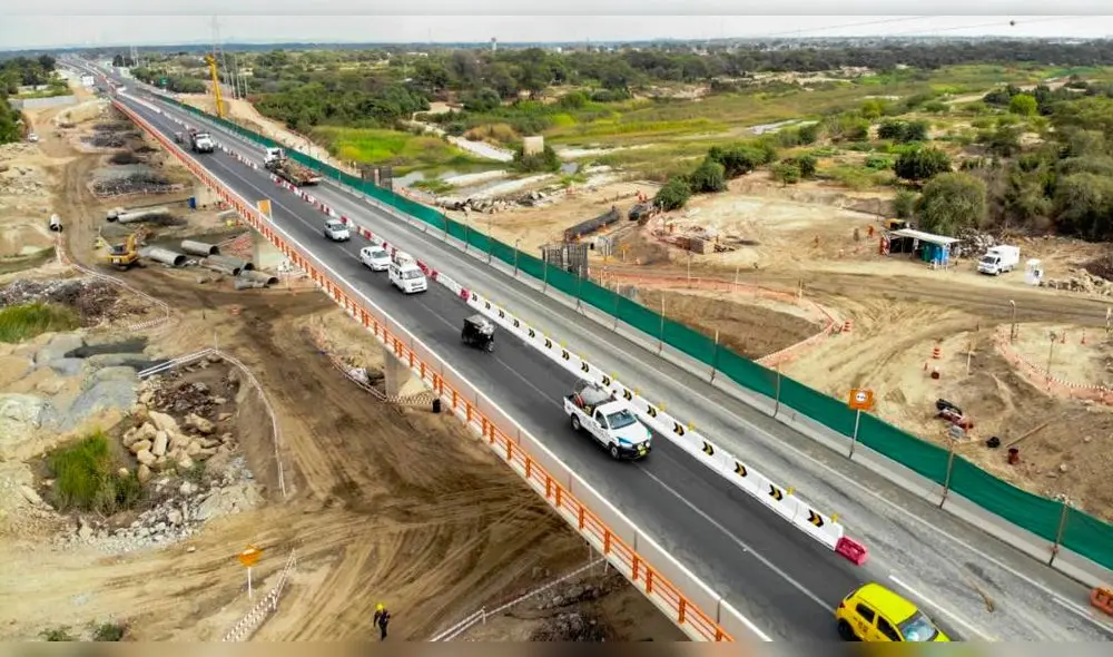 MTC inició la construcción de siete puentes en la autopista del Sol. Foto: MTC