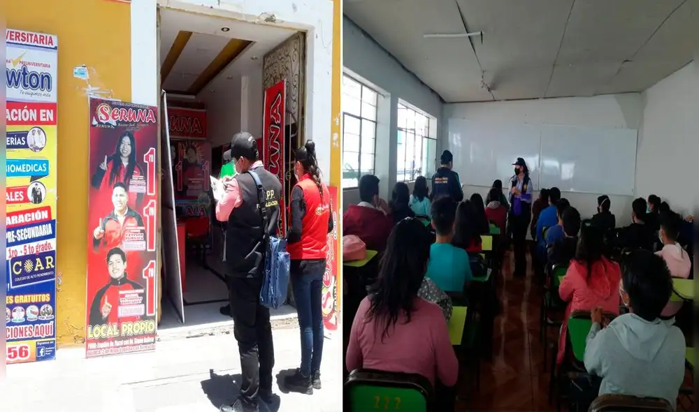 Acción buscar proteger la salud de jóvenes matriculados. Foto: Municipalidad Puno/Fiscalía Ayacucho