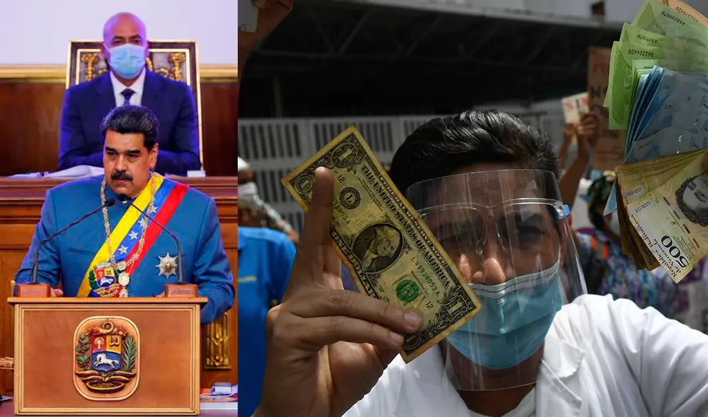 Durante acto de Memoria y Cuenta, Nicolás Maduro prometió una economía 100% digital a los venezolanos. Foto: composición LR, AFP, Twitter