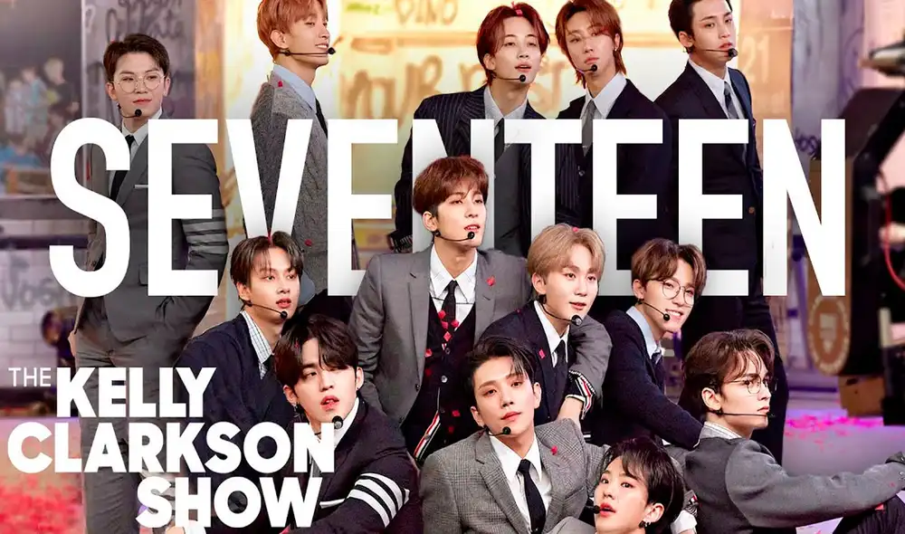 Presentación de "Left&right" de SEVENTEEN. Foto: The Kelly Clarson show Presentación de "Left&right" de SEVENTEEN. Foto: The Kelly Clarson show