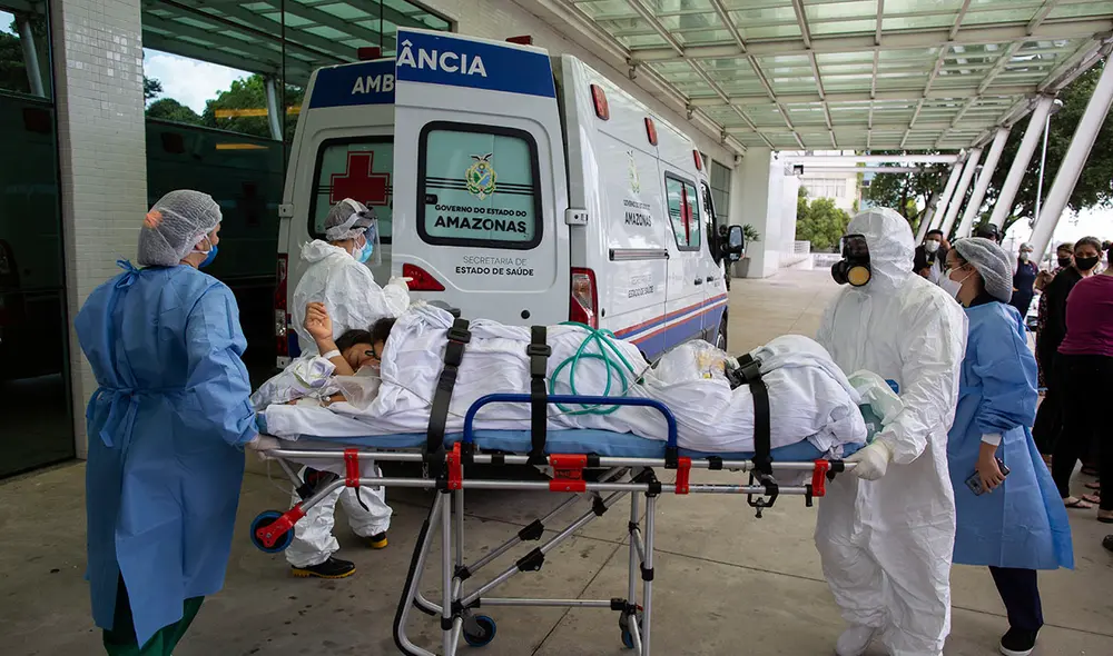 El Gobierno de Manaos anunció que enviará a 235 pacientes que requieren oxígeno a otras entidades. Foto: AFP