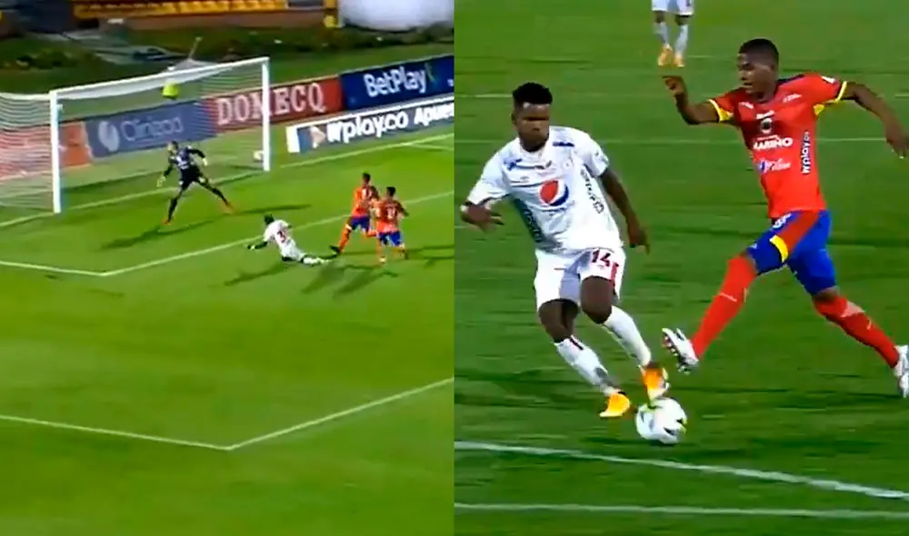 Aldair Rodríguez contribuyó en el gol del América de Cali ante Deportivo Pasto por la Copa Colombia. Foto: composición/Twitter