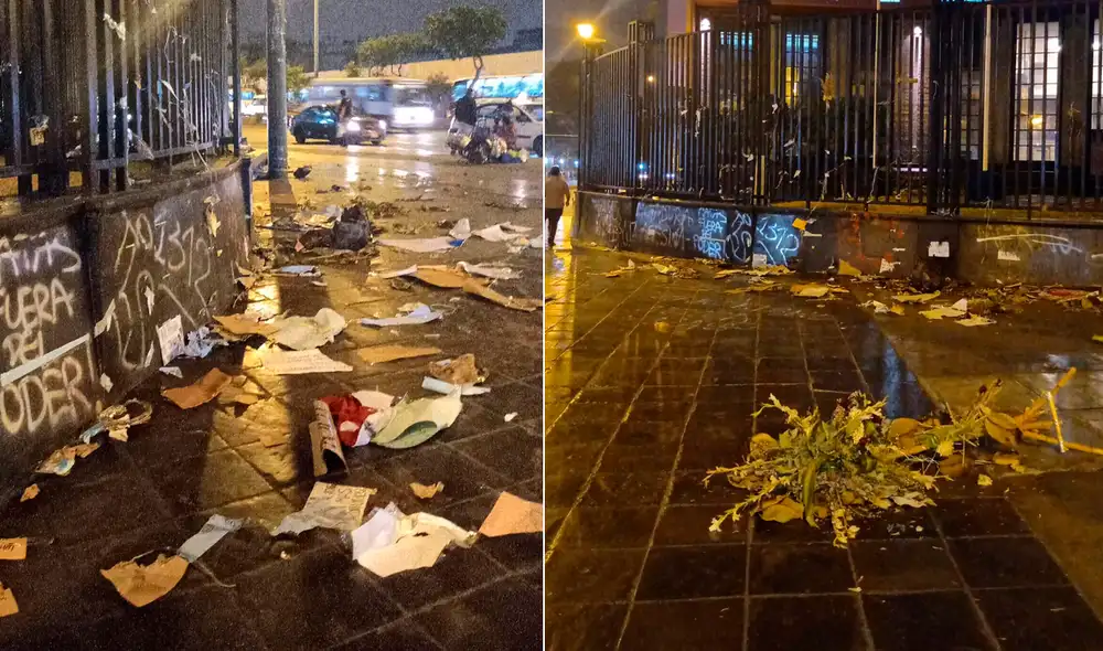 Así quedó el mural dedicado a las víctimas del 14N. Foto: Fotógrafos Autoconvocados