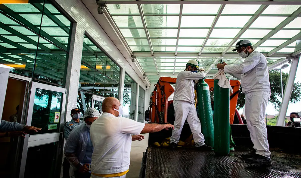 Amazonas se queda sin oxígeno para atender a pacientes de COVID-19. Foto: EFE