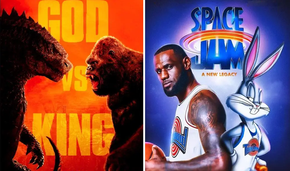 Space Jam 2 y Godzilla vs. Kong son dos de las cintas más esperadas. Foto: composición Warner