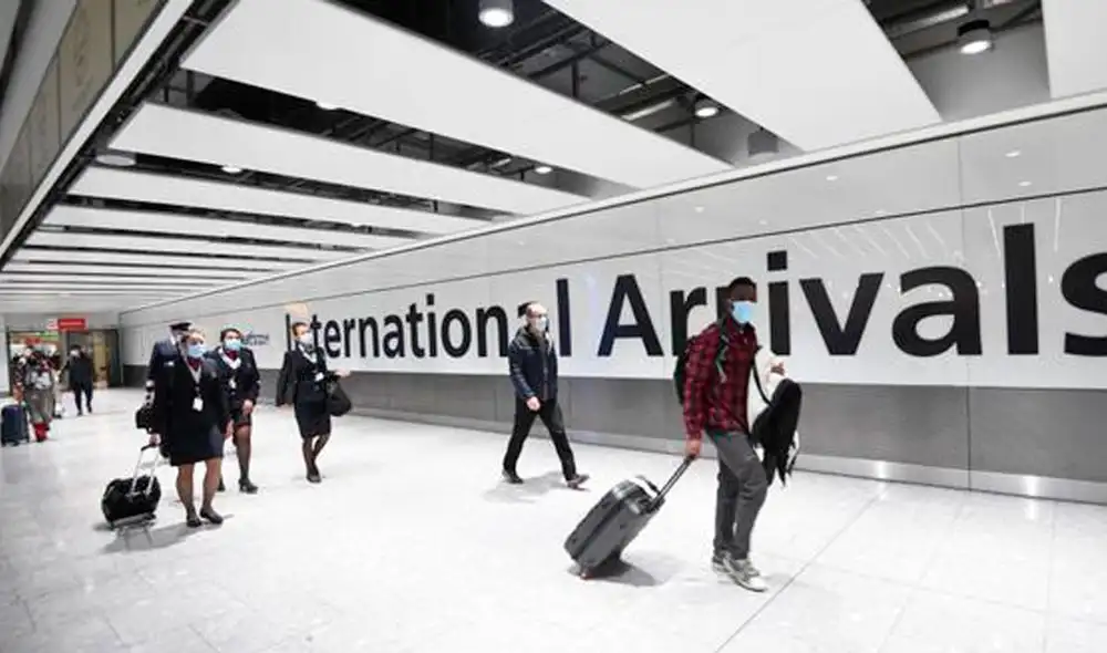 Desde el viernes 15 de enero, Reino Unido vetó cualquier viaje desde Sudamérica y Portugal, con la excepción del regreso de ciudadanos británicos y residentes. Foto: EFE