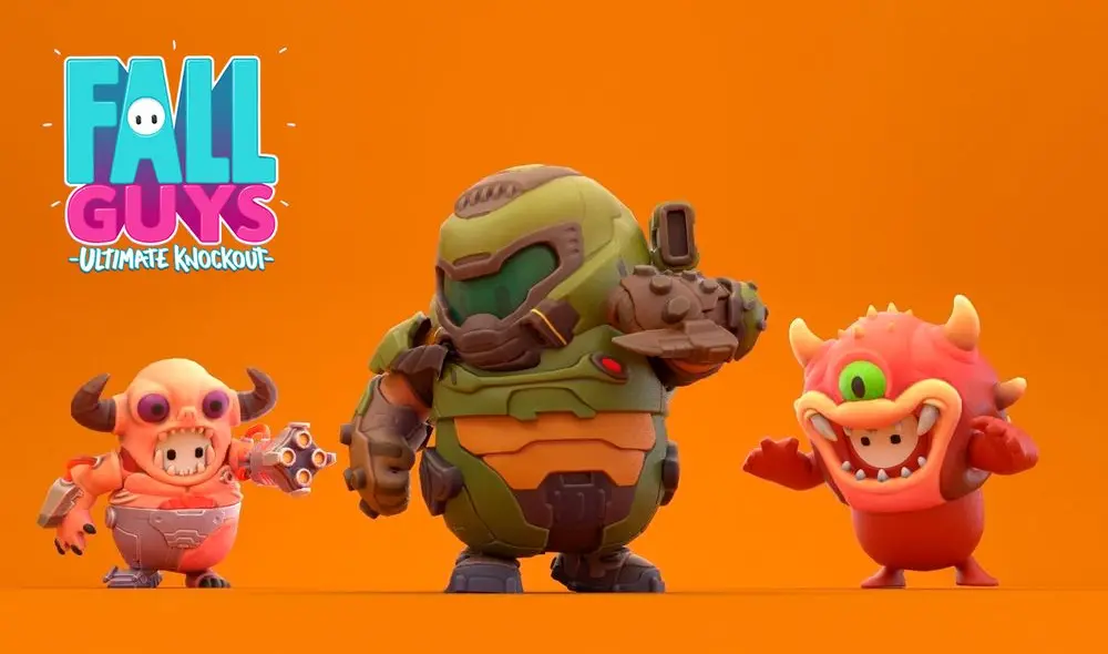 Las 3 skins de Doom ya están disponibles en la tienda de Fall Guys. Foto: Fall Guys