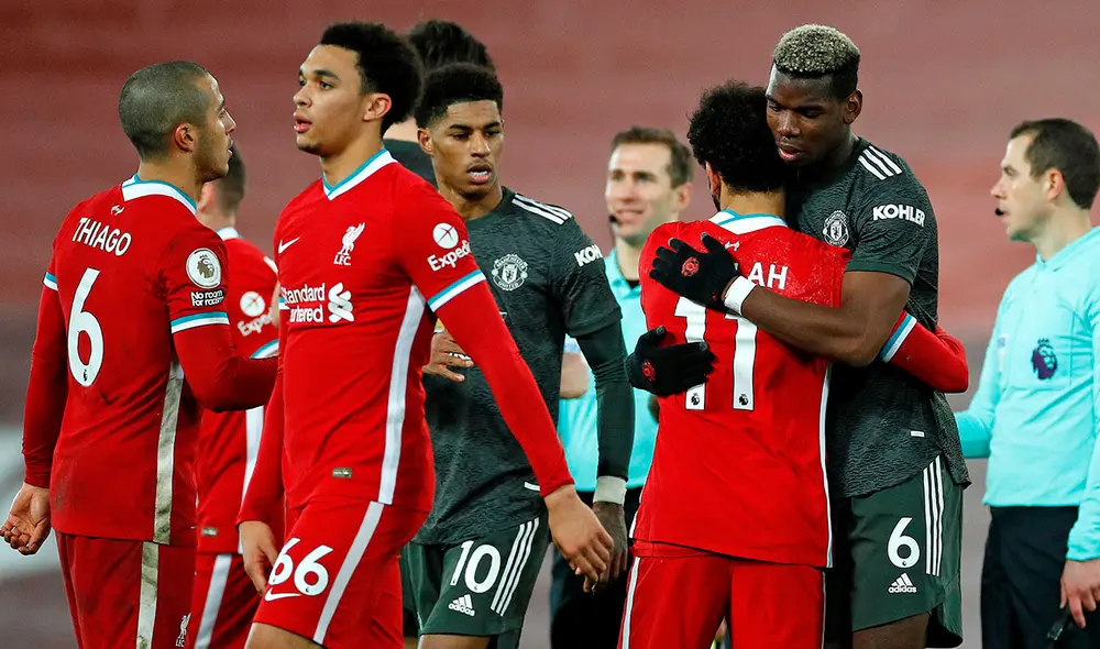 Manchester United lidera la tabla de posiciones de la Premier League 20/21. Foto: AFP