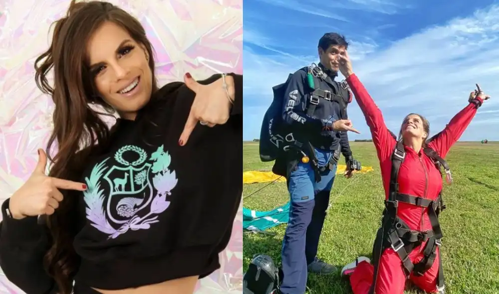 Alejandra Baigorria supera su miedo a las alturas. Foto: composición Alejandra Baigorria/ Instagram