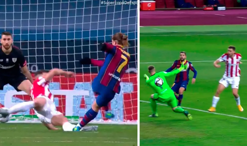 Barcelona y Athletic Club anotaron en menos de cinco minutos. Foto: Captura #Vamos Barcelona y Athletic Club anotaron en menos de cinco minutos. Foto: Captura #Vamos