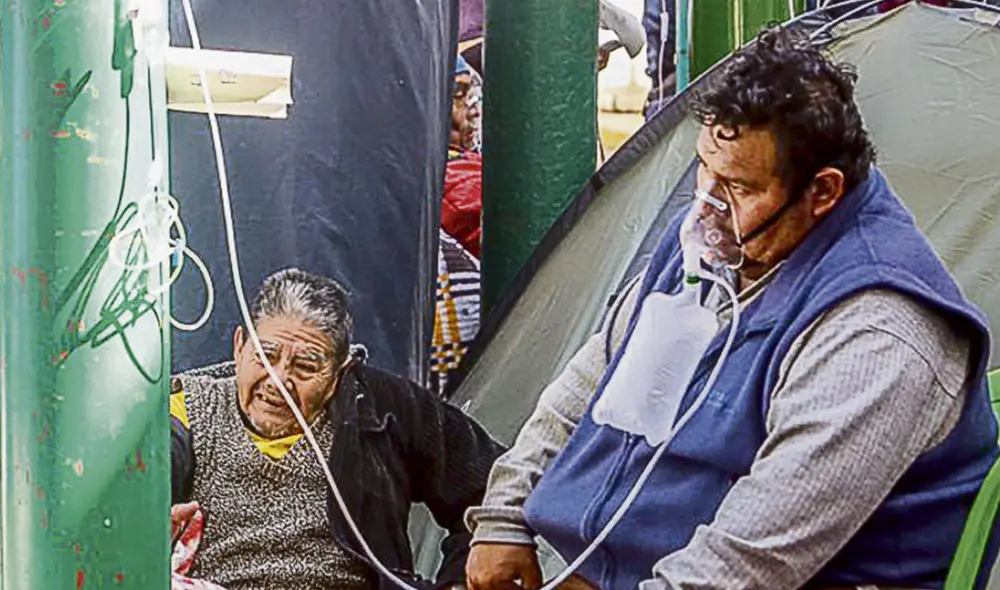 Por colapsar. Pacientes necesitan oxígeno en hospitales. Fotos: difusión