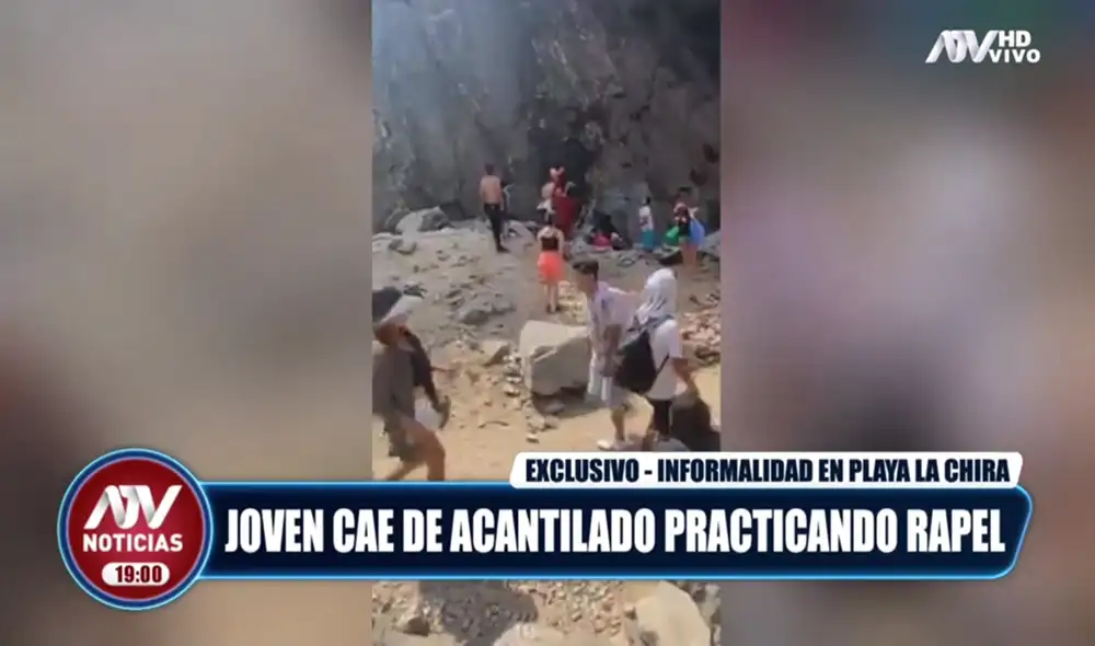 La Municipalidad Distrital de Chorrillos no habría brindado ninguna autorización para realizar deportes extremos en la playa La Chira. Foto: captura de ATV Noticias