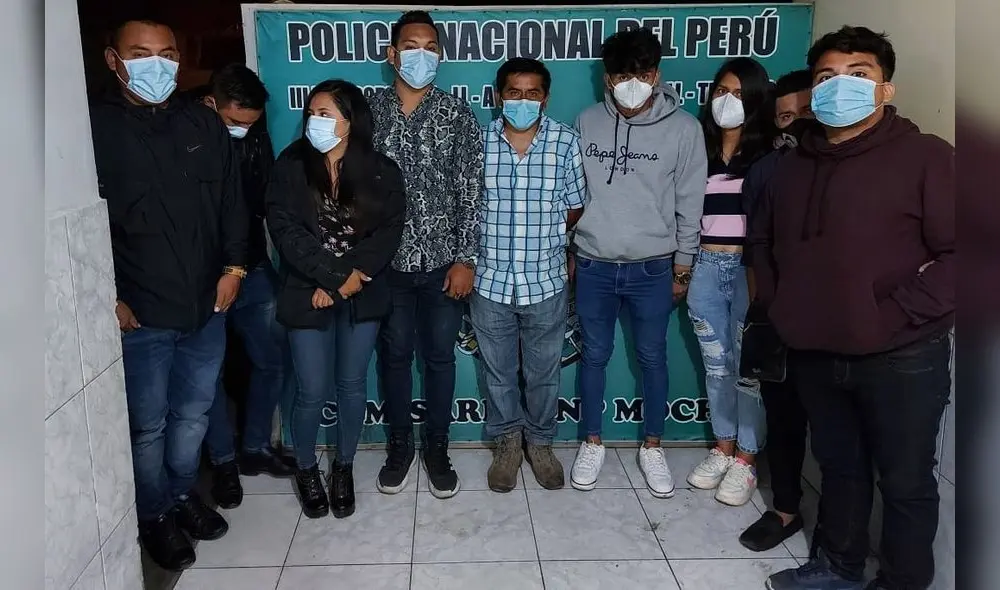 La Policía informó que fueron detenidos personas que serían integrantes de grupo de música. Foto: PNP La Policía informó que fueron detenidos personas que serían integrantes de grupo de música. Foto: PNP