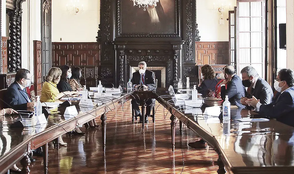 Acuerdo institucional. Presidente Sagasti lideró Consejo de Estado. El principal punto de agenda: los protocolos electorales. Foto: difusión