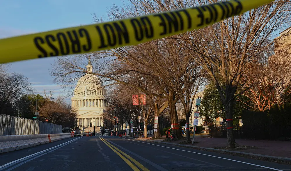 Tanto el Capitolio como la Casa Blanca están blindados para preservar la seguridad este 20 de enero, cuando Joe Biden asumirá la Presidencia de Estados Unidos. Foto: AFP
