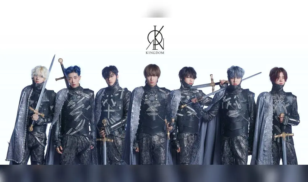 Nuevo grupo K-pop KINGDOM en versión meteor de "Excalibur". Foto: GF