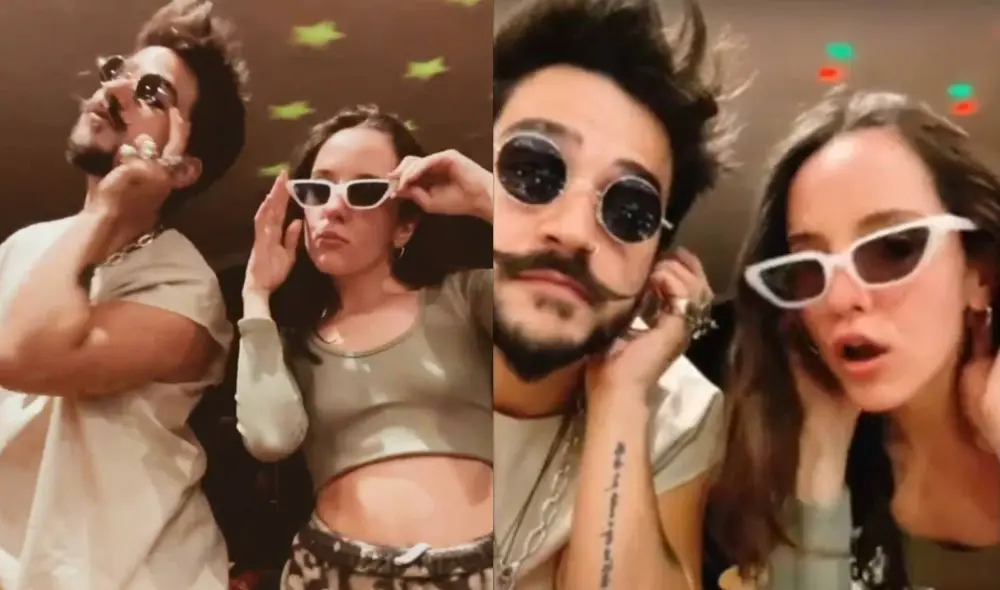 Camilo Echeverry y Evaluna Montaner realizan el challenge de "Ropa cara". Foto: Camilo/ Instagram