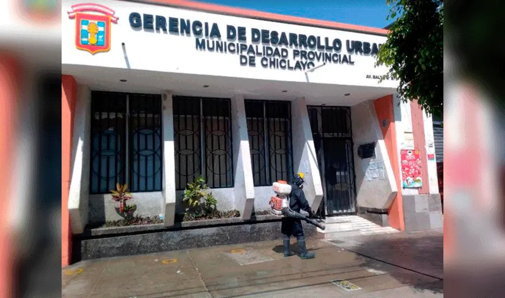 Los trabajadores municipales también desinfectaron las instalaciones de la comuna. Foto: Municipalidad Provincial de Chiclayo Los trabajadores municipales también desinfectaron las instalaciones de la comuna. Foto: Municipalidad Provincial de Chiclayo